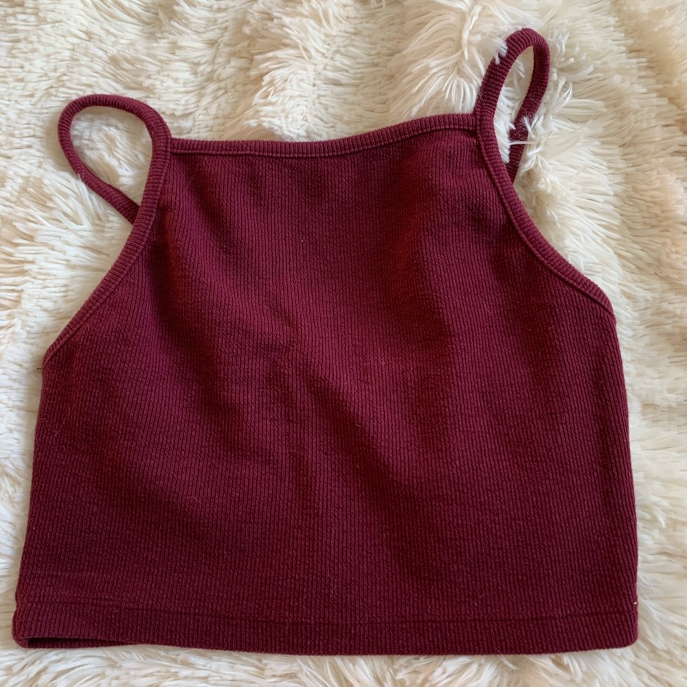 Maroon crop top